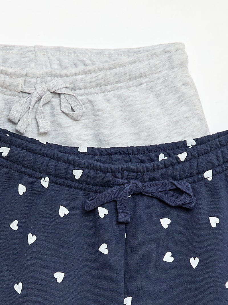 Set van 2 katoenen shorts Blauw - Kiabi