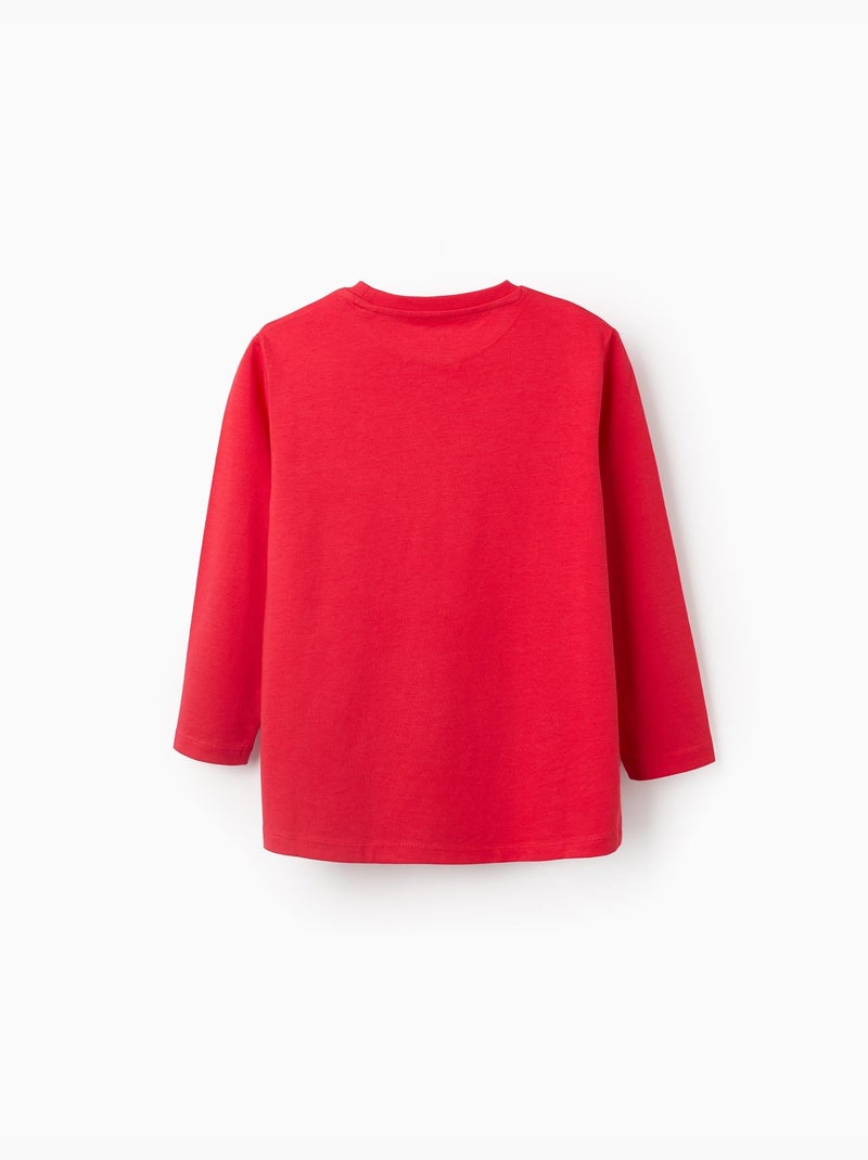 Set van 2 katoenen t-shirts met lange mouwen Rood - Kiabi