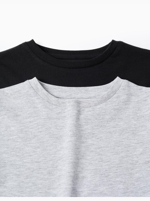 Set van 2 katoenen t-shirts met lange mouwen - Kiabi Set van 2 katoenen t-shirts met lange mouwen - Kiabi