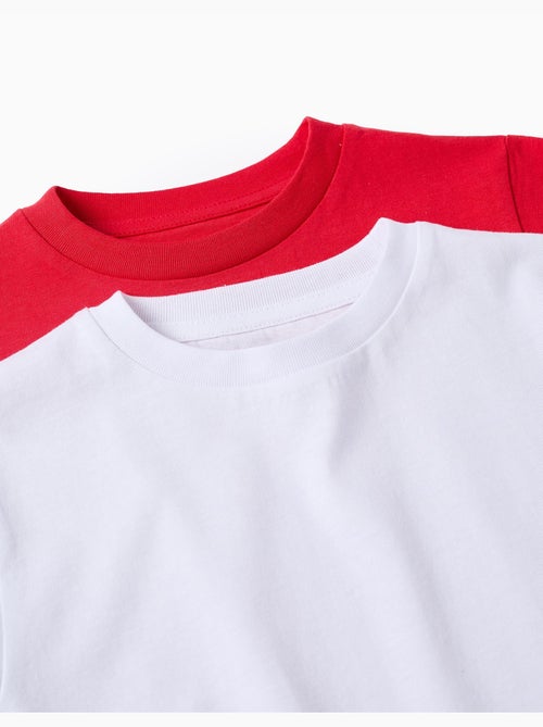 Set van 2 katoenen t-shirts - Kiabi Set van 2 katoenen t-shirts - Kiabi