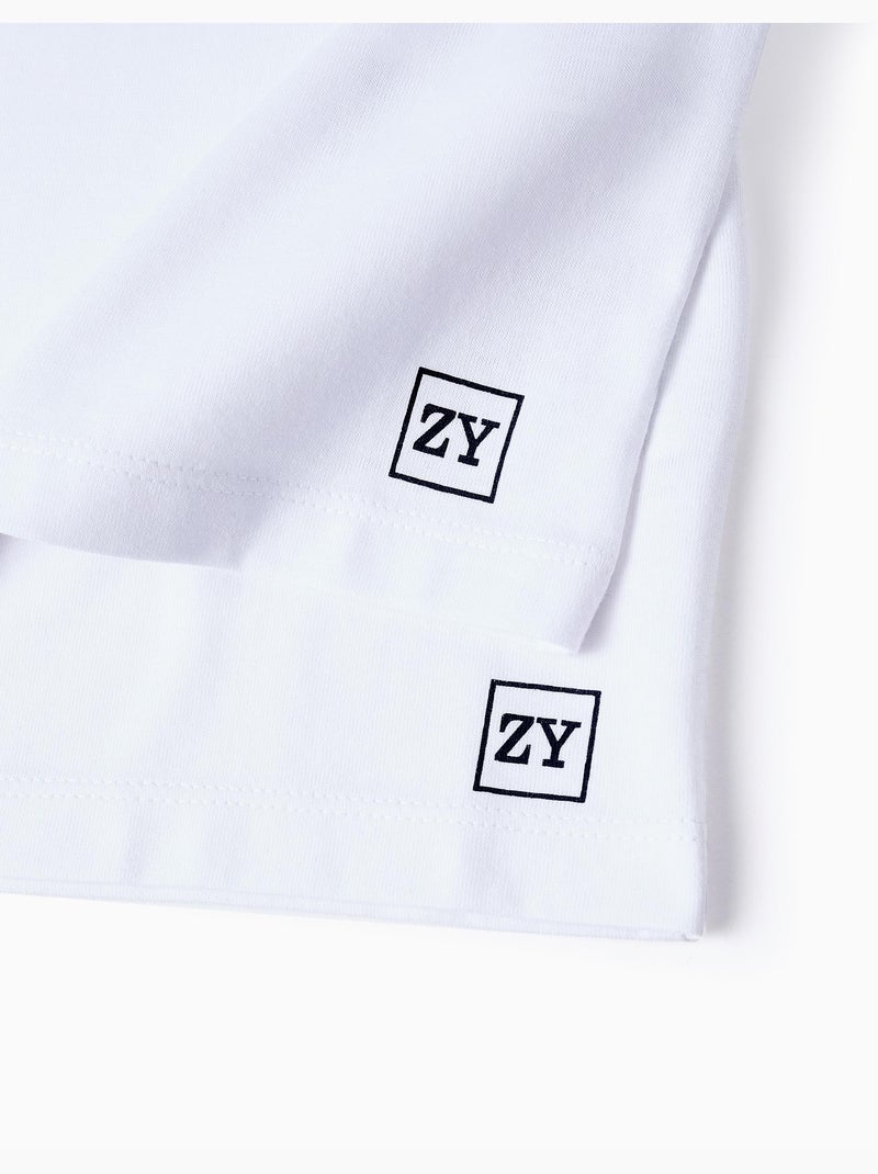Set van 2 katoenen t-shirts Wit - Kiabi