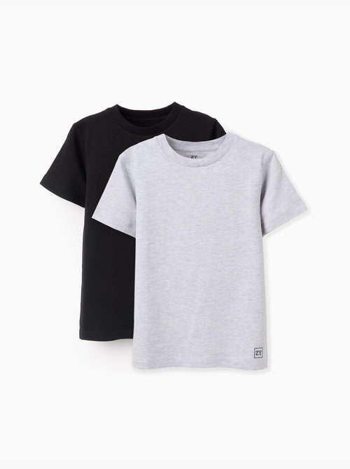 Set van 2 katoenen t-shirts - Kiabi Set van 2 katoenen t-shirts - Kiabi