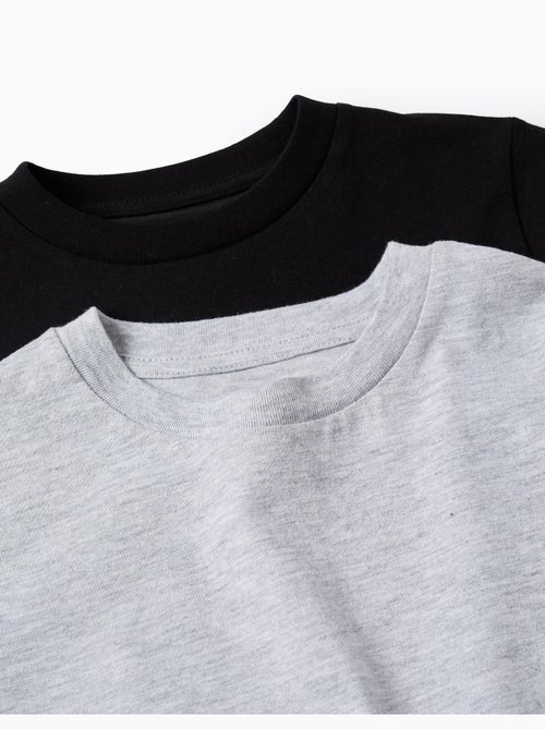 Set van 2 katoenen t-shirts - Kiabi Set van 2 katoenen t-shirts - Kiabi