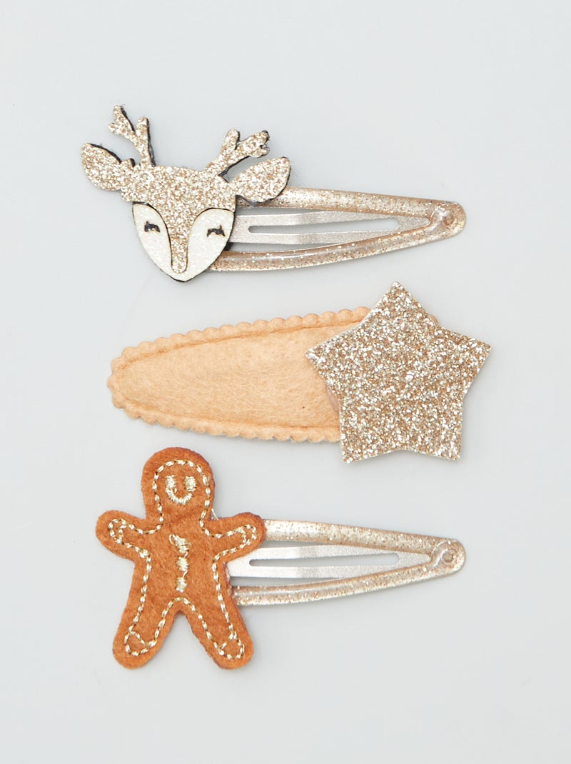 Set van 2 kerstklikspeldjes / 2 kerstelastieken BIEGE - Kiabi
