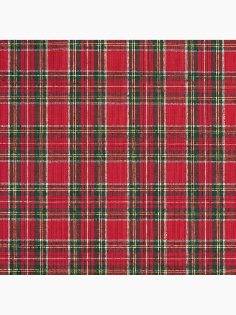Set van 2 kerstkussenhoezen van katoen, goudkleurig reliëfdraad, tartan ruit - gamusi Rood - Kiabi