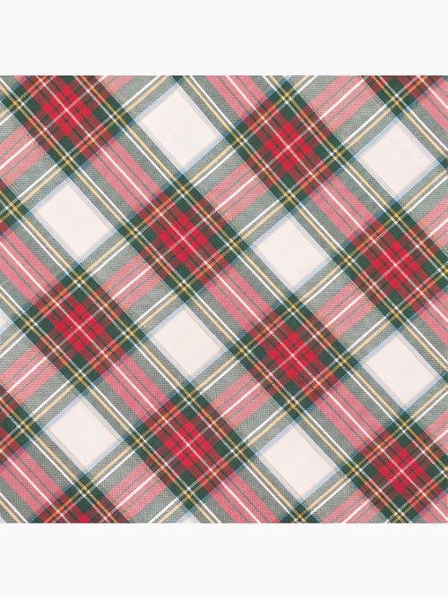 Set van 2 kerstkussenhoezen van katoen, goudkleurig reliëfdraad, tartan ruit - gamusi - Kiabi