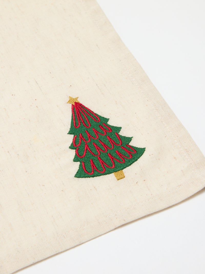 Set van 2 kerstservetten Biege - Kiabi