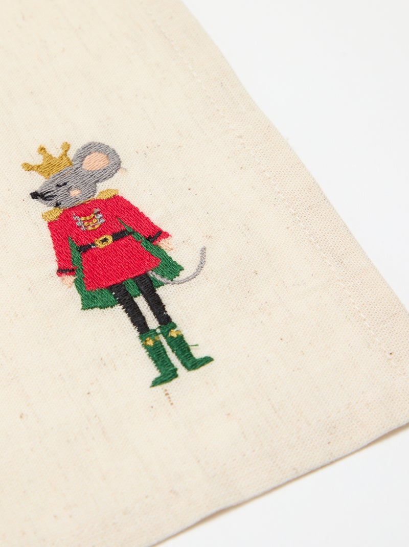 Set van 2 kerstservetten Biege - Kiabi