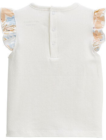Set van 2 kinder t-shirts met korte mouwen en pralineprint.