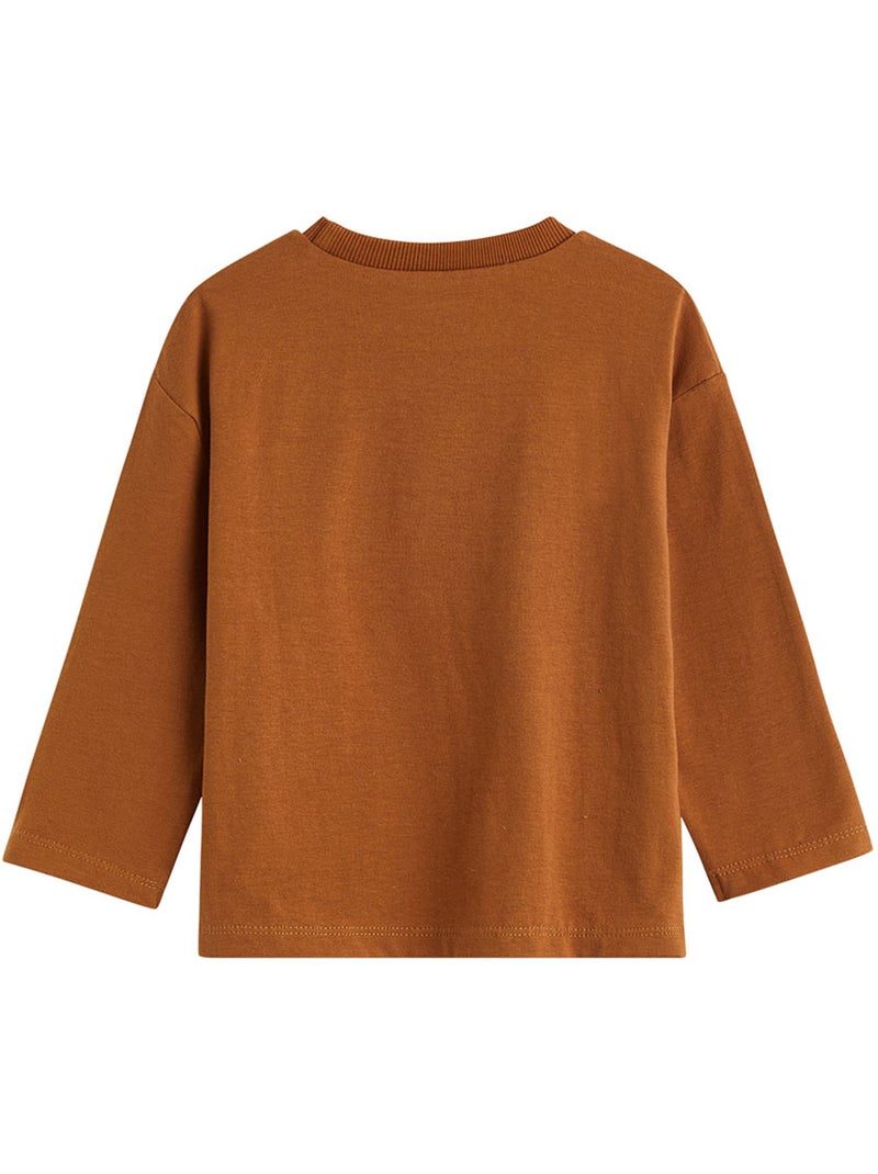 Set van 2 kinder T-shirts met lange mouwen en Ginkgo-print. Groen - Kiabi
