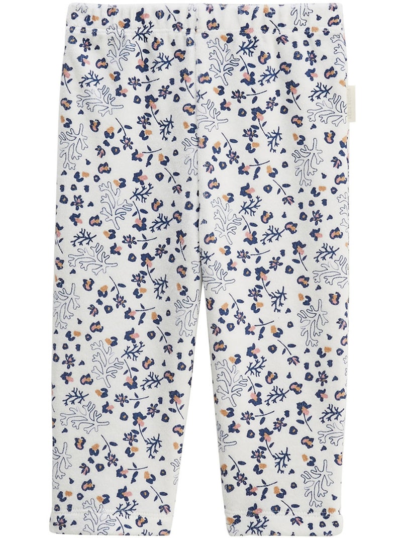 Set van 2 kinderpyjama's (tweedelig) van velours in hemelsblauw. Roze - Kiabi