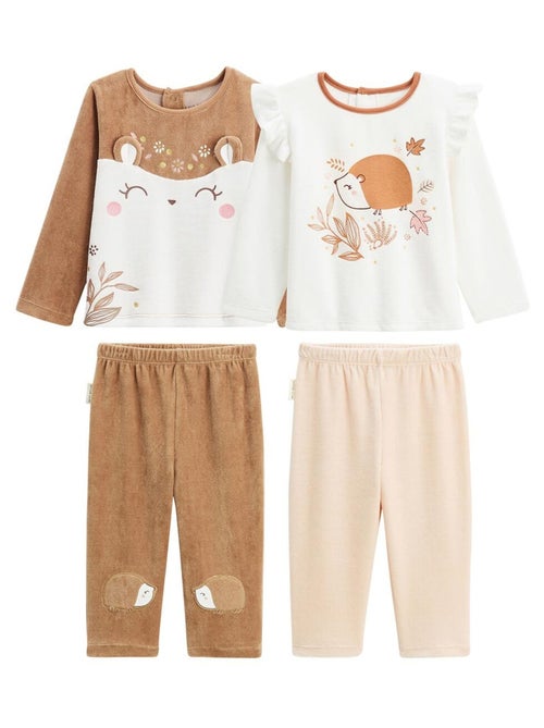 Set van 2 kinderpyjama's van velours (Chincha) - Kiabi