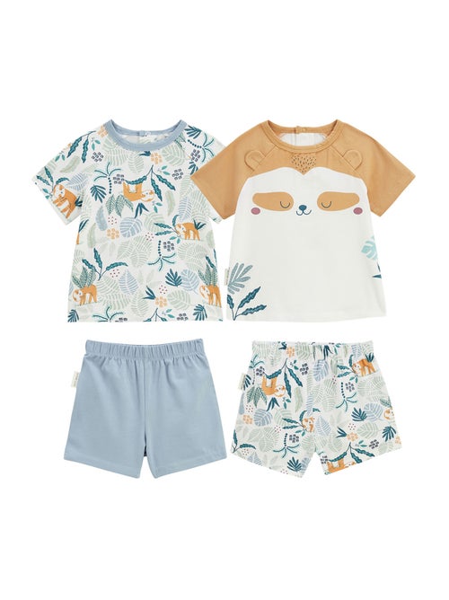 Set van 2 kinderpyjamashorts (2-delig) met avonturiersthema. - Kiabi
