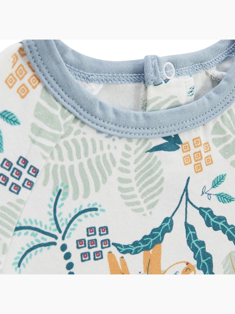 Set van 2 kinderpyjamashorts (2-delig) met avonturiersthema. Blauw - Kiabi