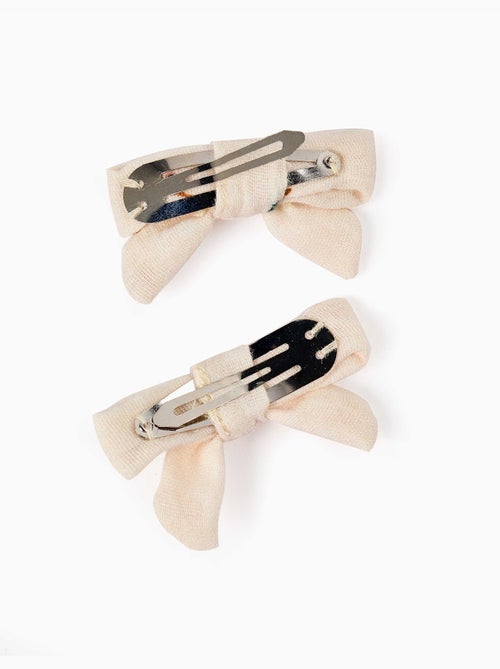 Set van 2 klik haarclips met bloemenstrikken - Kiabi