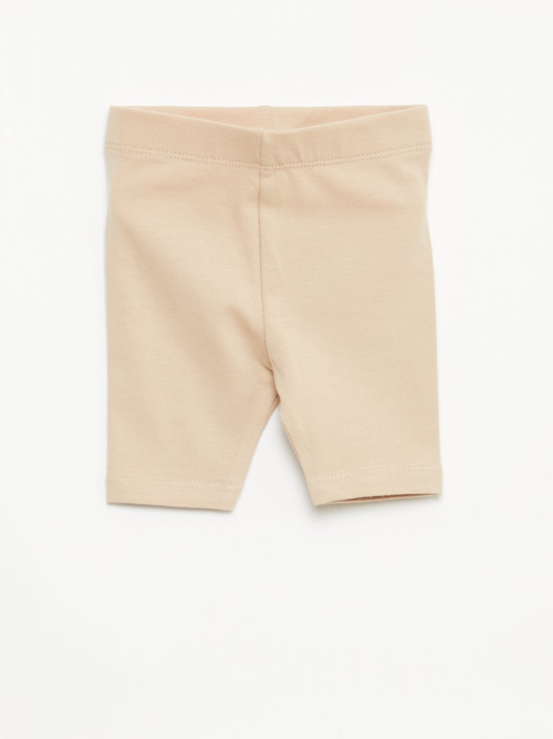 Set van 2 korte leggings Beige - Kiabi