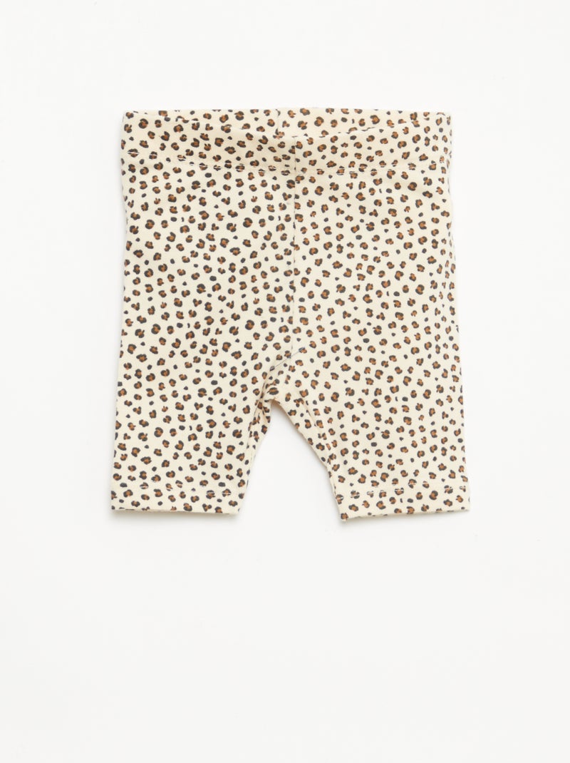 Set van 2 korte leggings Beige - Kiabi