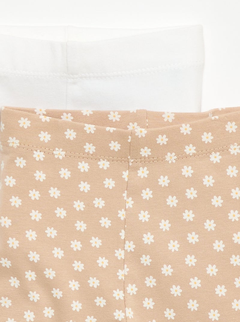 Set van 2 korte leggings Biege - Kiabi