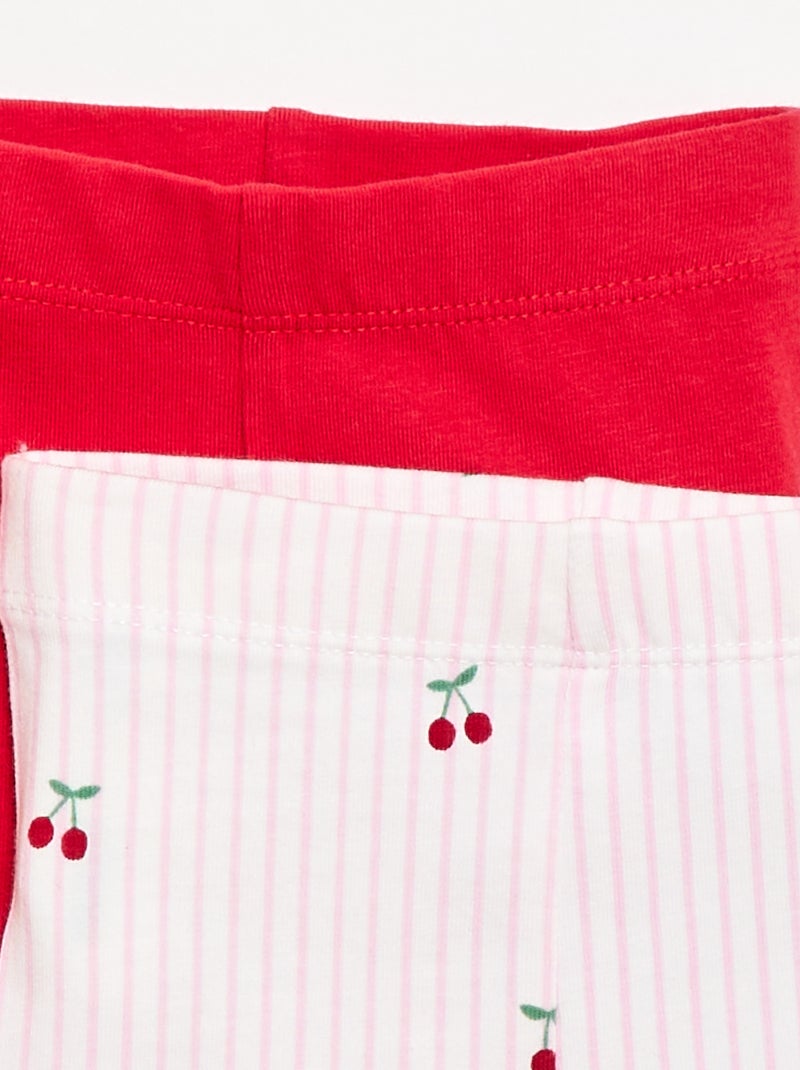 Set van 2 korte leggings Wit - Kiabi