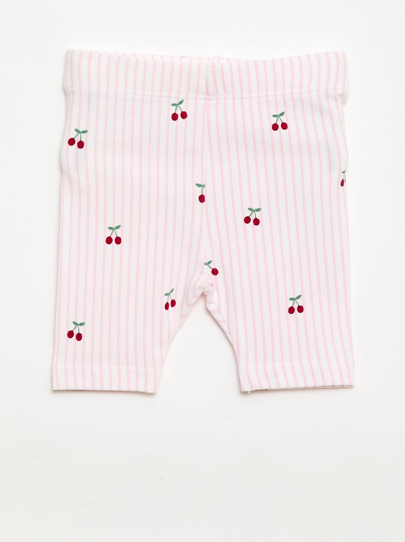 Set van 2 korte leggings Wit - Kiabi