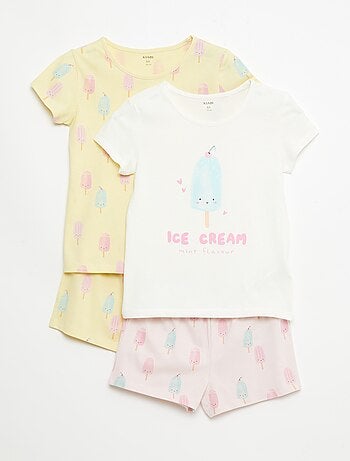 Set van 2 korte pyjamasets van katoenjersey