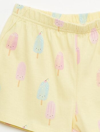 Set van 2 korte pyjamasets van katoenjersey