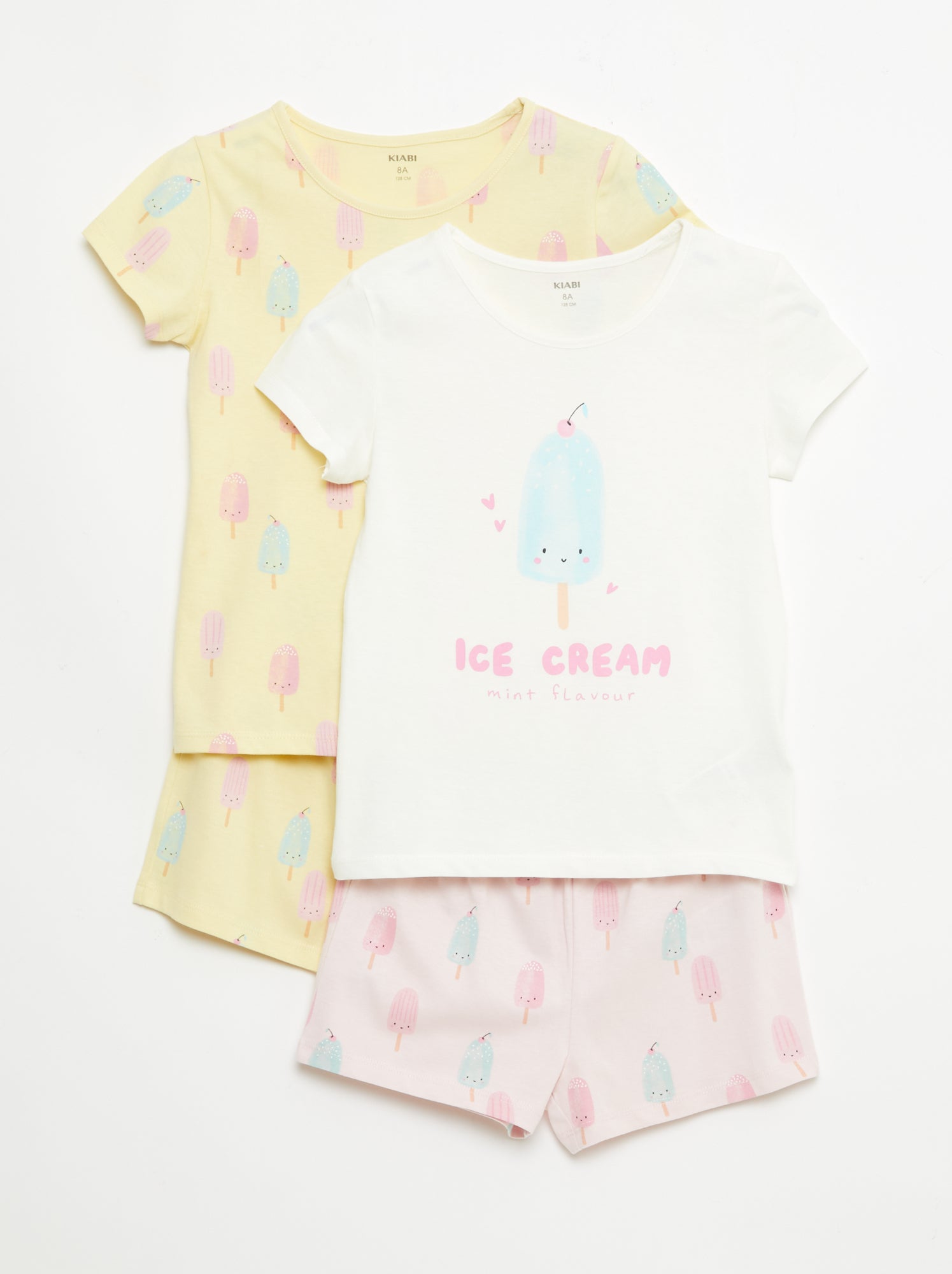 Set van 2 korte pyjamasets van katoenjersey