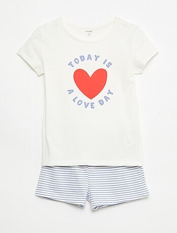 Set van 2 korte pyjamasets van katoenjersey