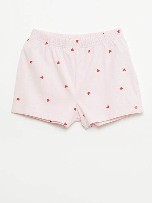 Set van 2 korte pyjamasets van katoenjersey - Kiabi