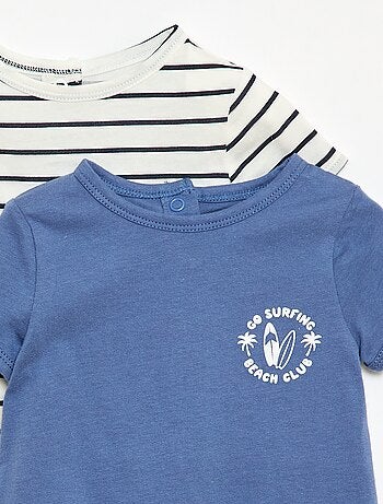 Set van 2 korte rompertjes van jersey