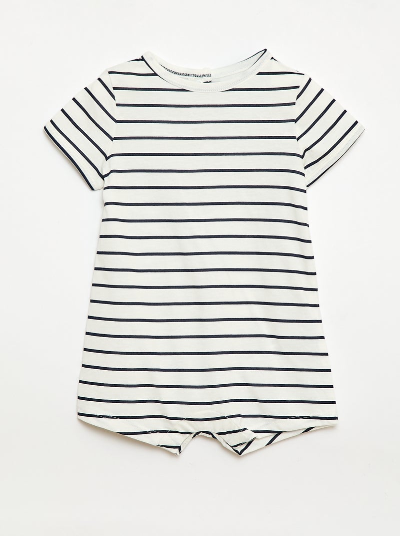 Set van 2 korte rompertjes van jersey Blauw - Kiabi