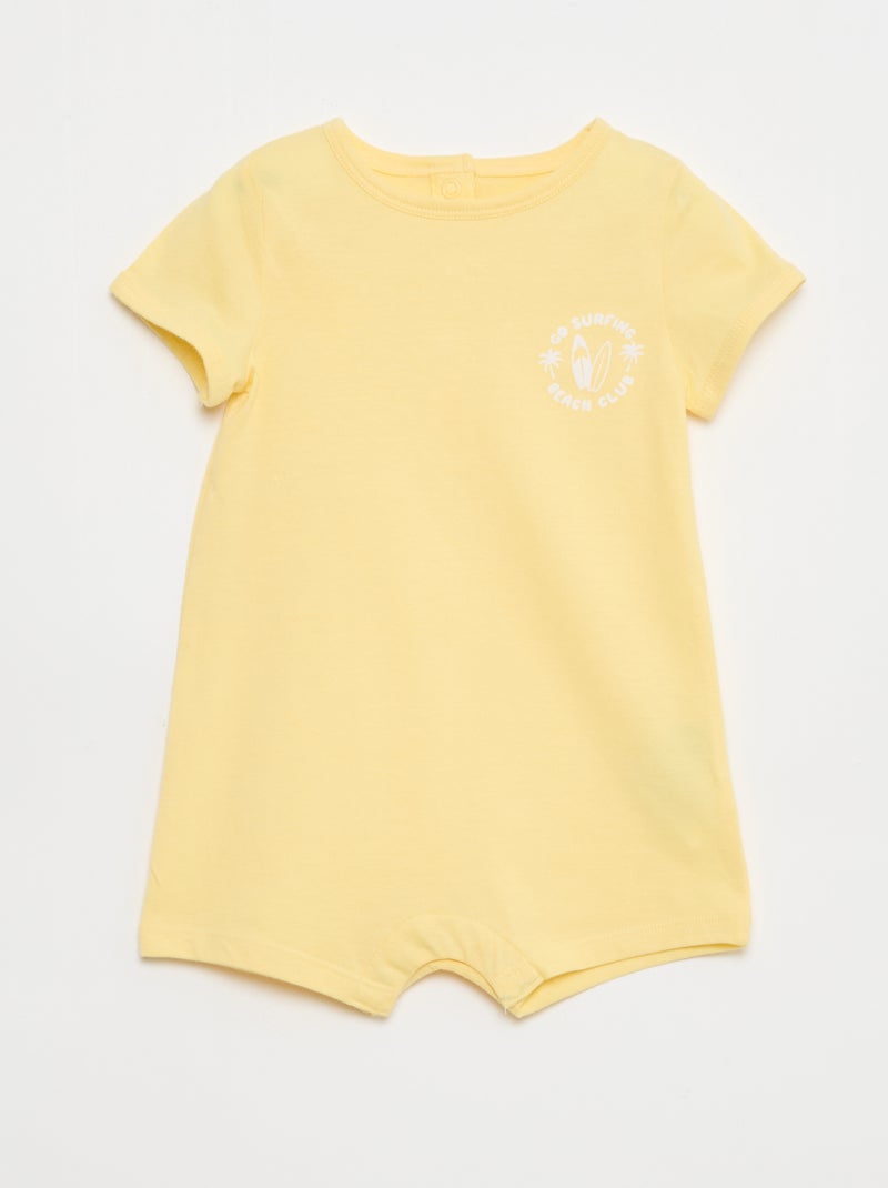 Set van 2 korte rompertjes van jersey Wit - Kiabi