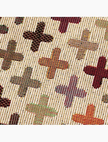 Set van 2 kussenhoezen met geometrisch patroon van garengeverfde stof - Gamusi.