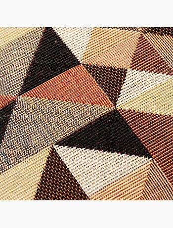 Set van 2 kussenhoezen met geometrisch patroon van garengeverfde stof - Gamusi.