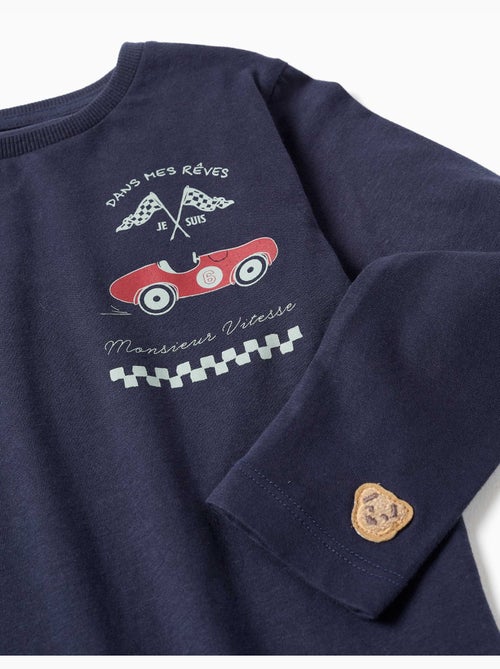 Set van 2 lange katoenen pyjama's met auto-opdruk - Kiabi Set van 2 lange katoenen pyjama's met auto-opdruk - Kiabi