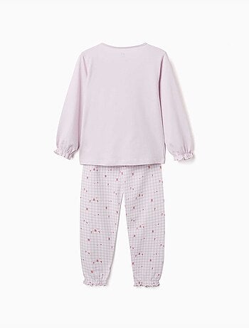 Set van 2 lange katoenen pyjama's met bloemenprints
