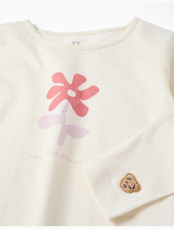 Set van 2 lange katoenen pyjama's met bloemenprints