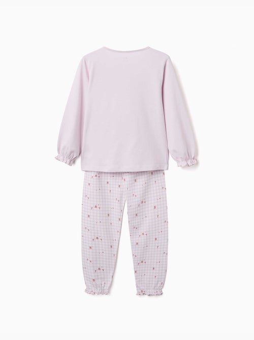 Set van 2 lange katoenen pyjama's met bloemenprints - Kiabi