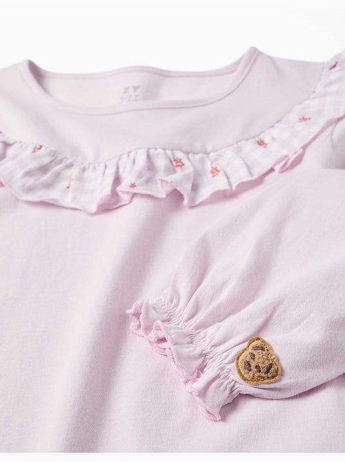 Set van 2 lange katoenen pyjama's met bloemenprints - Kiabi