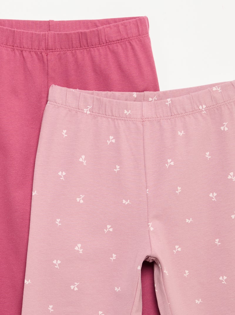 Set van 2 lange leggings Rose - Kiabi
