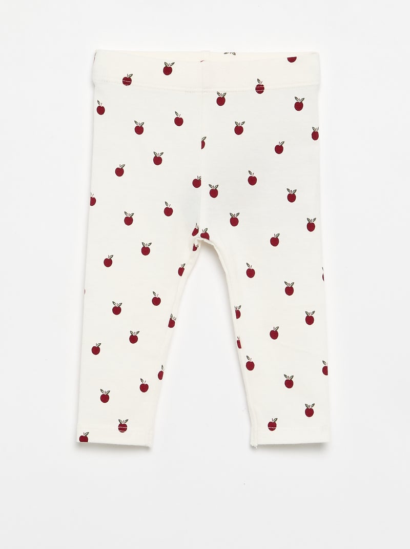 Set van 2 lange leggings Wit - Kiabi