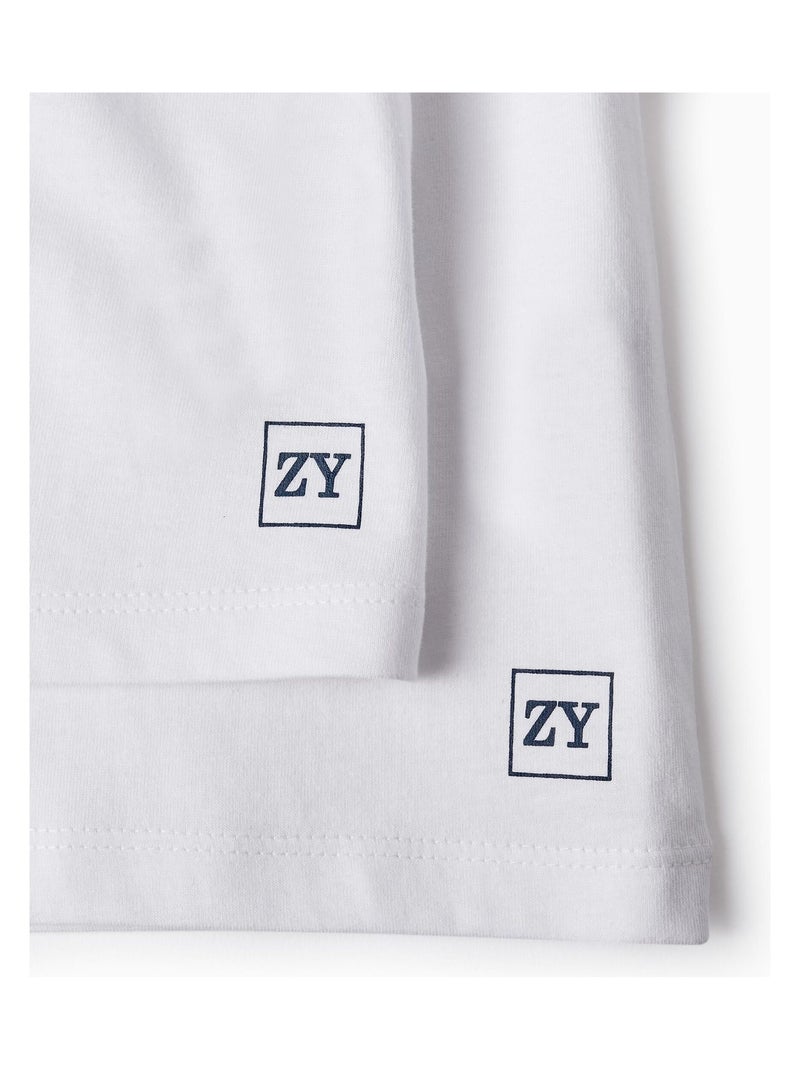 Set van 2 lange mouwen t-shirts Wit - Kiabi