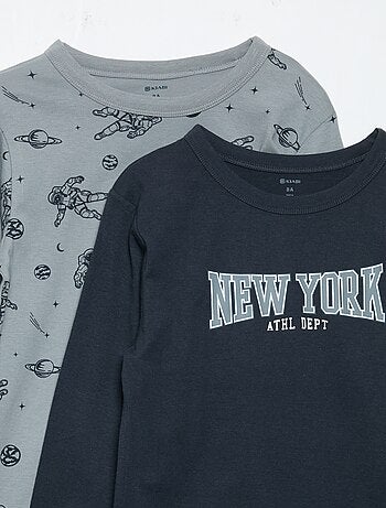 Set van 2 lange pyjama's van jerseytricot