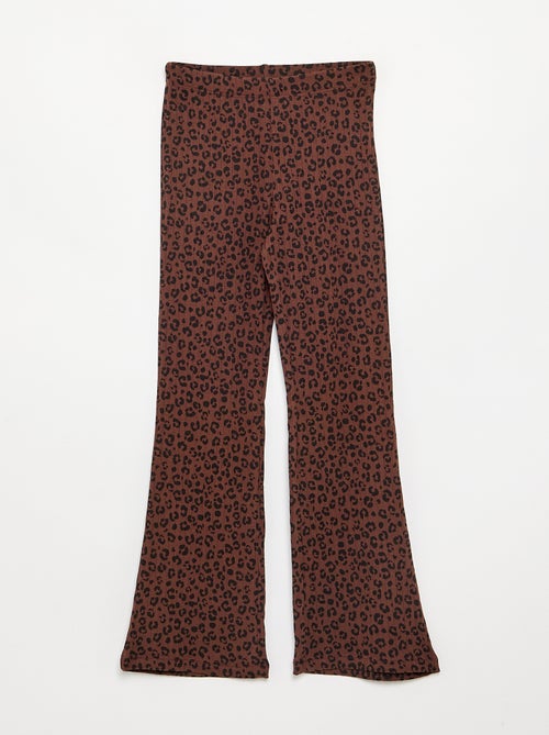 Set van 2 leggings - 1 effen + 1 met print - Kiabi