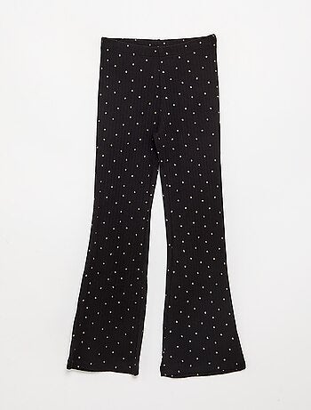 Set van 2 leggings - 1 effen + 1 met print