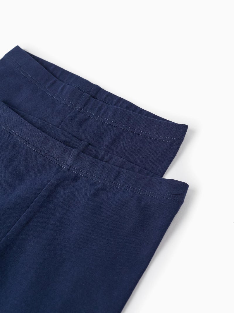 Set van 2 leggings Donkerblauw - Kiabi