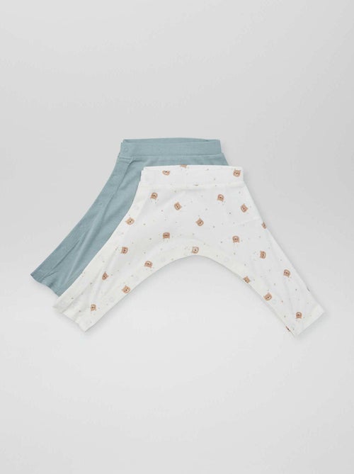 Set van 2 leggings met drukknopen - gemakkelijk aan te trekken collectie - Kiabi