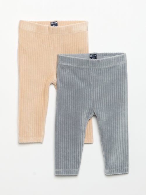 Set van 2 leggings van ribfluweel - Kiabi Set van 2 leggings van ribfluweel - Kiabi