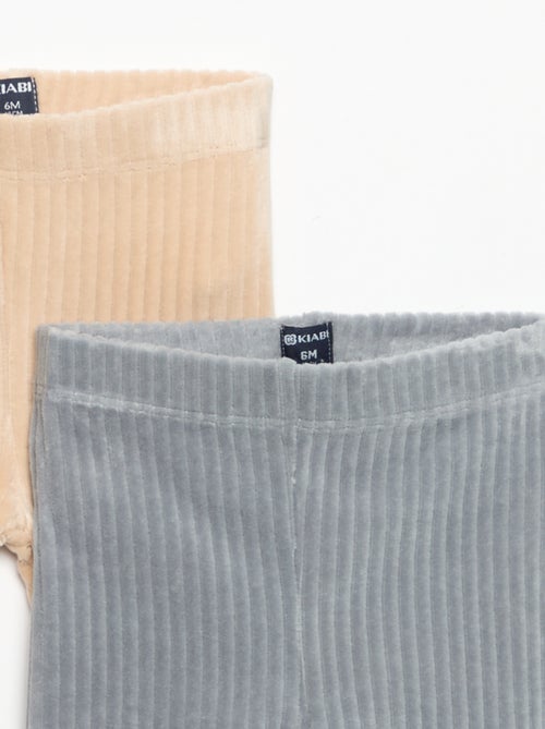 Set van 2 leggings van ribfluweel - Kiabi Set van 2 leggings van ribfluweel - Kiabi