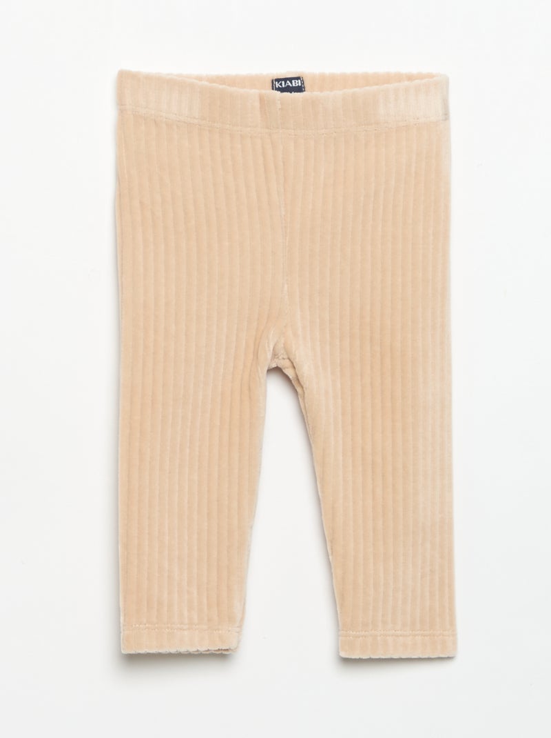 Set van 2 leggings van ribfluweel Blauw - Kiabi